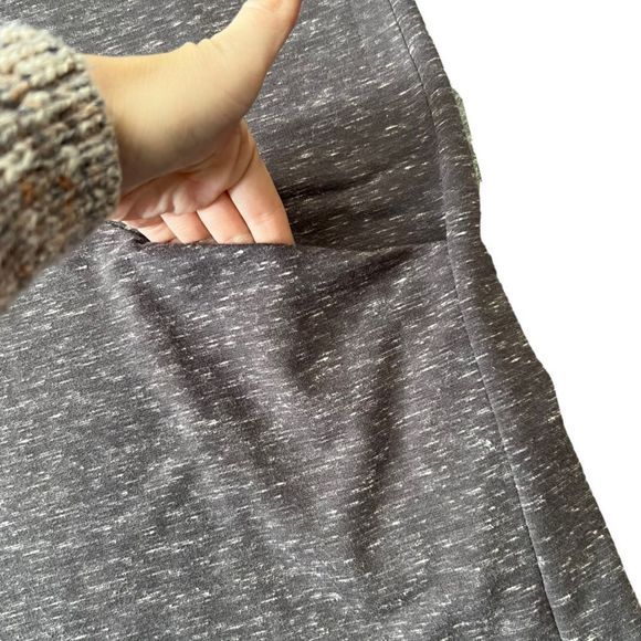 Clara Sun Woo dress Tunic Pocket Heathered Gray Pullover Long Sleeves Stretch - Picture 4 of 5